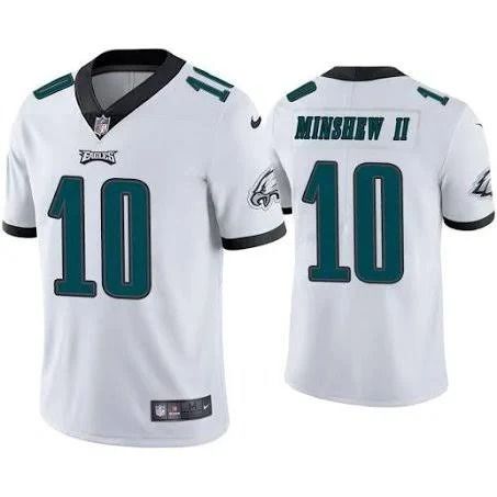 Men Philadelphia Eagles 10 Gardner Minshew II Nike White Vapor Limited NFL Jersey